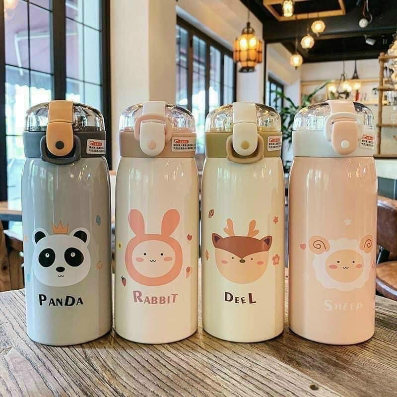 Bình Nước Giữ Nhiệt Có Ống Hút Siêu Xinh