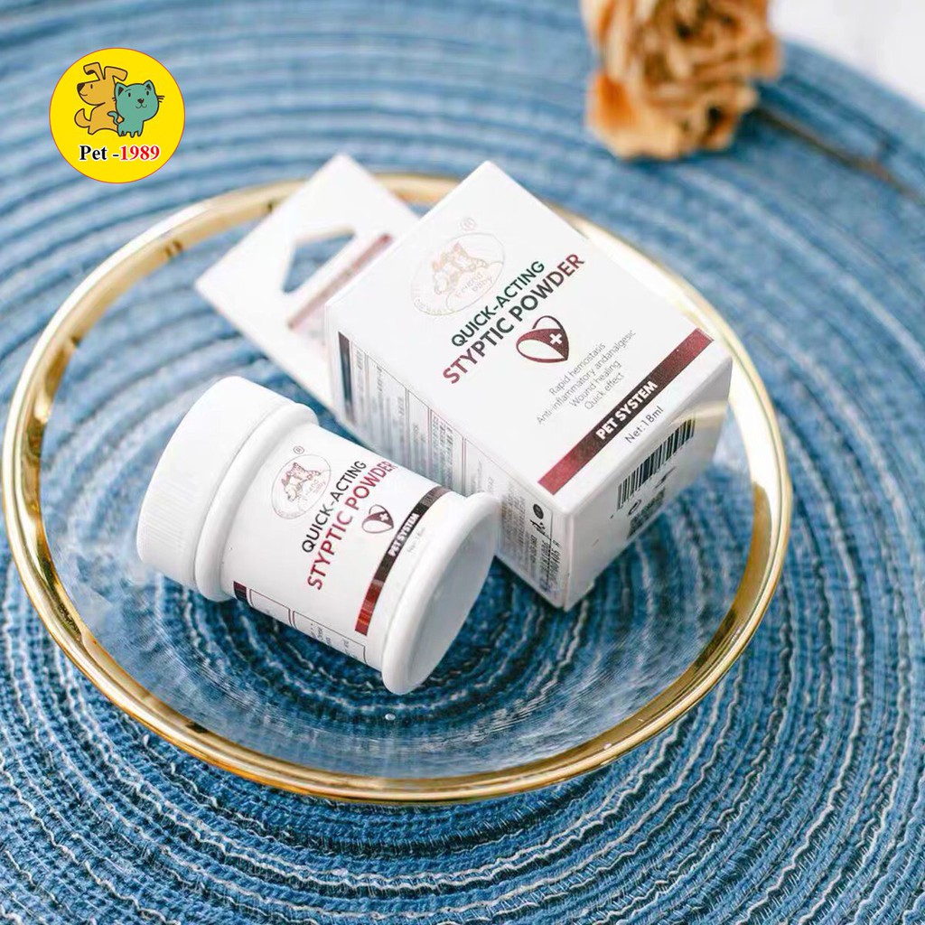 Bột Cầm Máu Cho Chó Mèo Chim Friend baby Quick-Acting Styptic Powder Lọ 18g Pet-1989