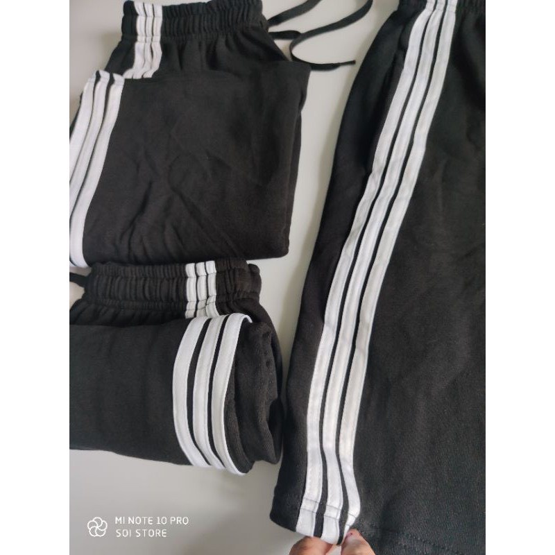 Quần đùi cộc 3 sọc cạp chun unisex - Short lửng dáng suông form rộng, thiết kế đơn giản, cá tính, bắt mắt