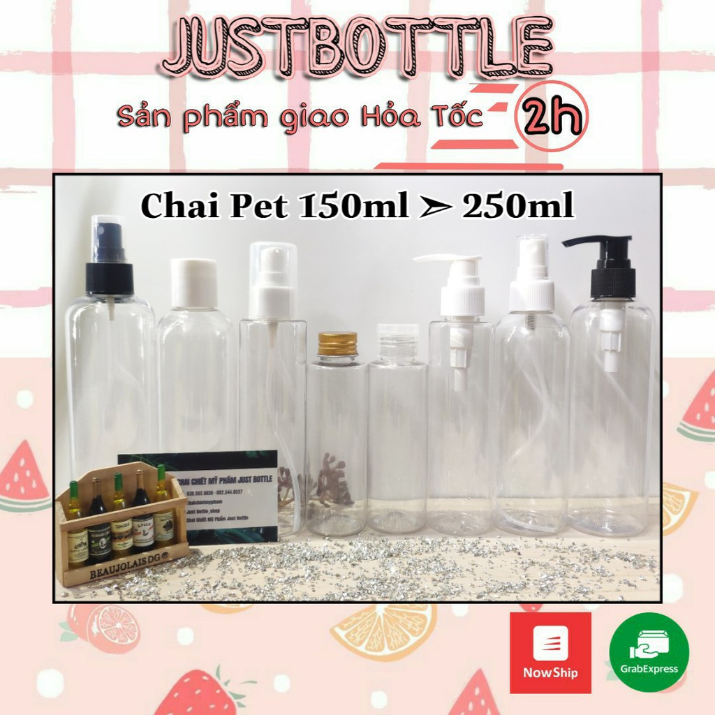 CHAI NHỰA CÓ VÒI NHẤN 150ml 200ml 250ml 300ml ĐỰNG SỮA TẮM XÀ PHÒNG DẦU GỘI🍀LỌ NHỰA PET TRONG SUỐT giá rẻ