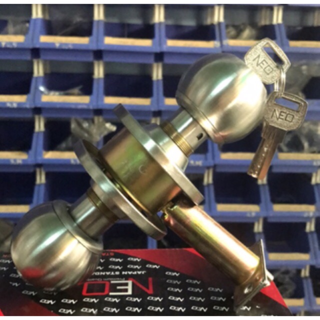 Ổ khoá tay nắm tròn INOX cao cấp , CÒ DÀI dùng cho cửa nhôm