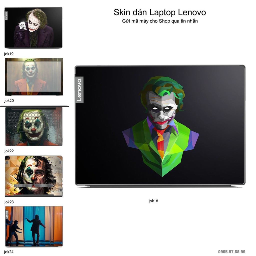 Skin dán Laptop Lenovo in hình Joker nhiều mẫu 3 (inbox mã máy cho Shop)