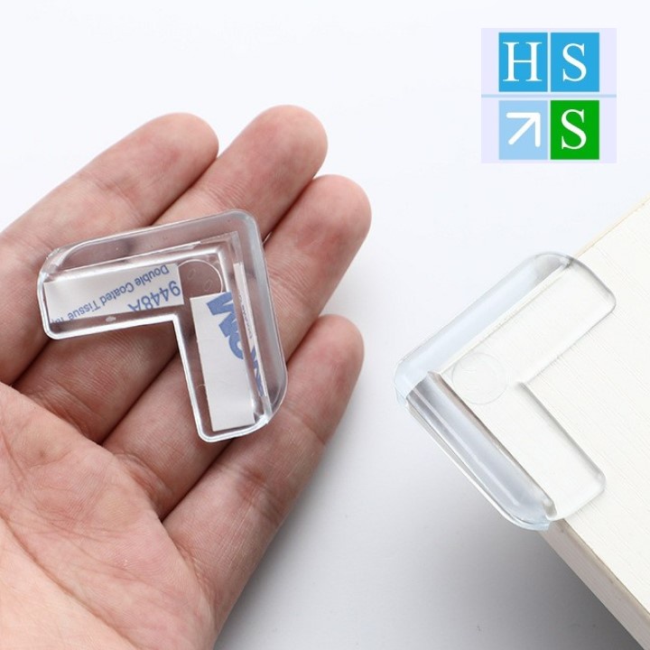 SET 04 Bịt góc bàn silicon bọc cạnh bàn góc tủ bàn kính an toàn cho trẻ em (Vuông, Cạnh hoặc Tròn) - HS Shop Thủ Đức