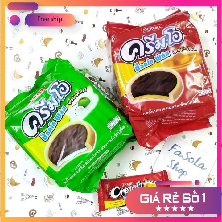 Bánh Quy CREAM-O Choco Plus JACK&amp;JILL 24 Gói 432g Thái Lan