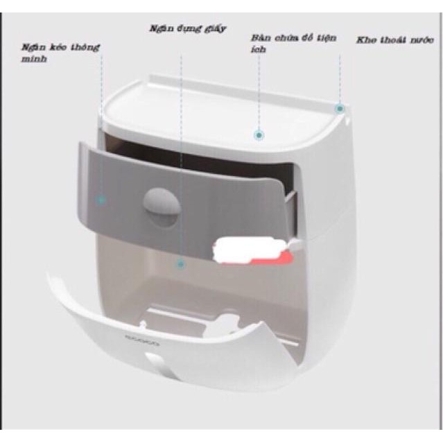 Hộp đựng giấy vệ sinh 2in1 Ecoco.