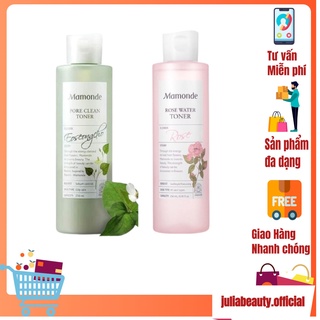 Nước Hoa Hồng Mamonde / 𝘍𝘳𝘦𝘦𝘴𝘩𝘪𝘱 / Toner Dưỡng Da Không Cồn Mamonde Rose Water Toner 250ML - Julia Beauty - Sp8
