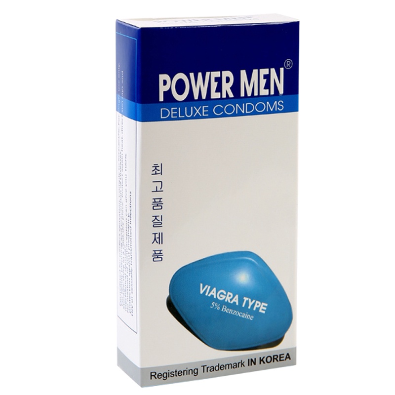 Bao cao su Power Men Viagra chống xuất tinh sớm hộp 12 chiếc GEMHOME