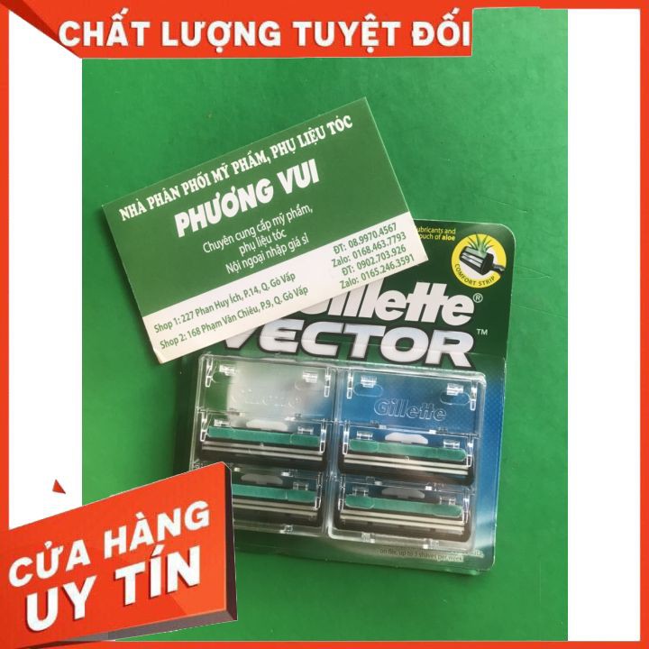 [chính hãng ]   lưỡi cạo  gillette  vector 4 cái ,2cai  cán cạo gillette vecttor   dành cho nam giớ  không gây chầy xước