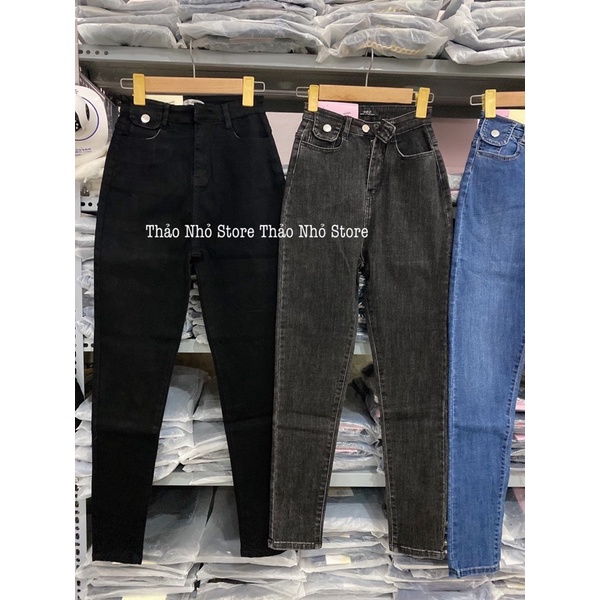 quần jean lưng cao túi nắp(hình thật shop Thảo Nhỏ Store chụp )