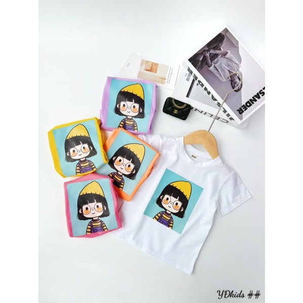 áo phông cotton bé gái đáng yêu - apbg