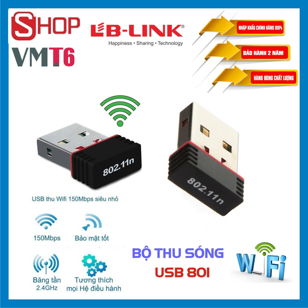Bộ thu sóng wifi USB LB-LINK BL-WN151/ WN155/ WN351/ WN801 - bảo hành 24 tháng