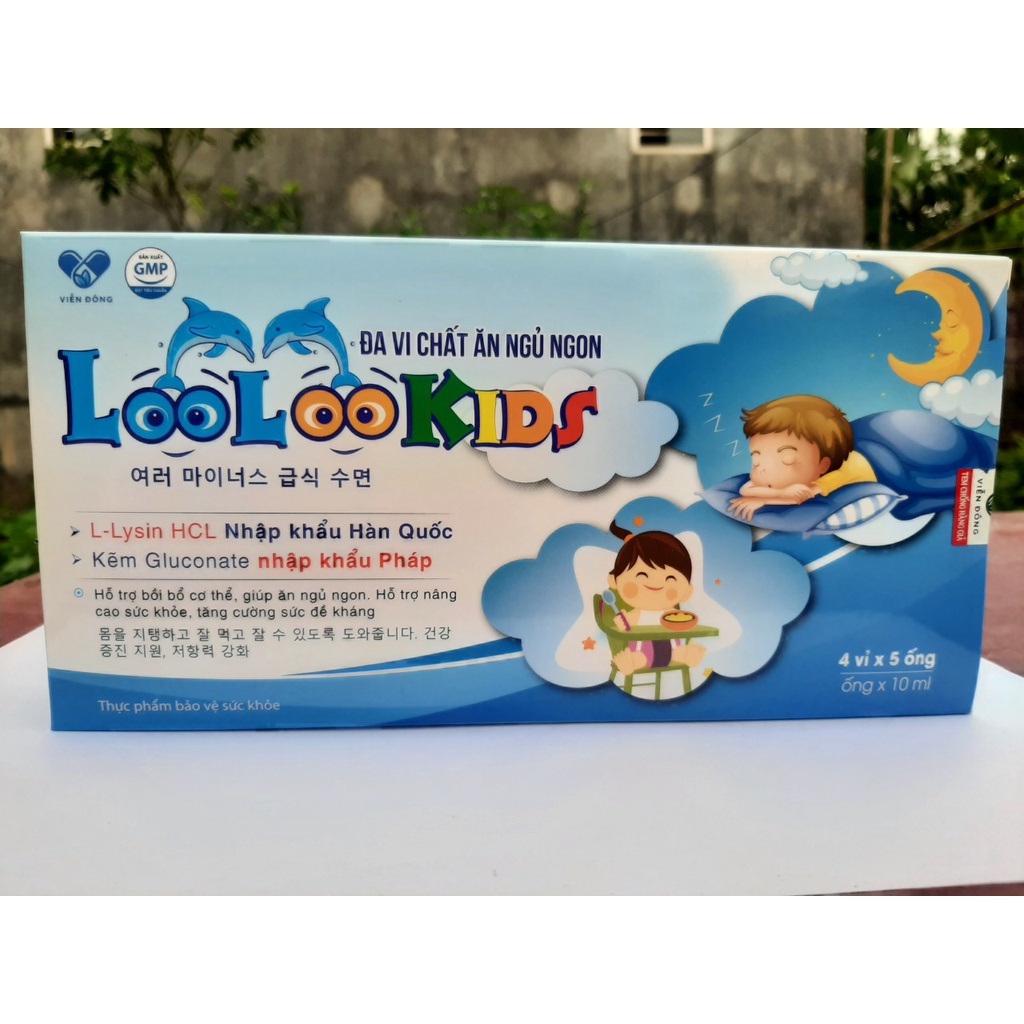 LOOLOOKIDS ĐA VI CHẤT - Hộp 20 ống- Hỗ trợ trẻ ăn ngủ ngon, tăng cường đề kháng, nguyên liệu nhập khẩu Pháp và Hàn Quốc