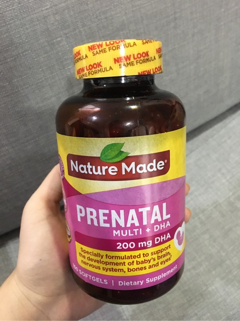 Nature Made Prenatal multi + DHA - vitamin tổng hợp cho bà bầu 150 viên