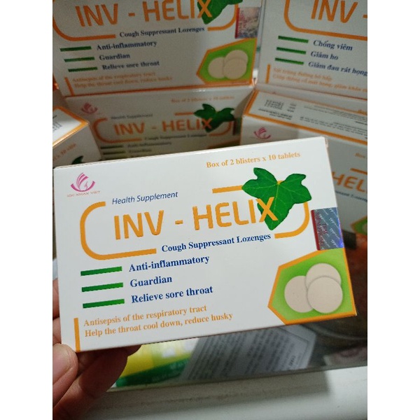 VIÊN-Kẹo-NGẬM-HO-INV-HELIX-GIẢM HO-GIẢM ĐAU RÁT HỌNG