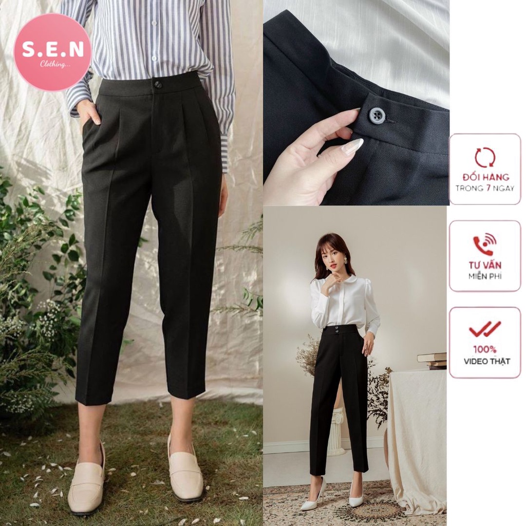 Quần baggy công sở, học sinh 1 khuy tuyết mưa dày đẹp