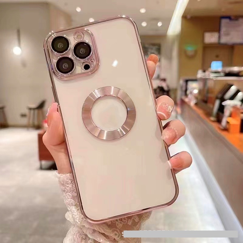 Ốp lưng IRIS hở táo viền màu sang trọng iPhone 14/ 14 Max/ 14 Pro/ 14 Pro Max