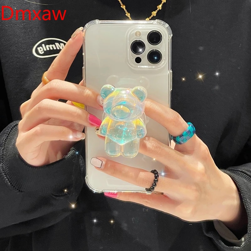 Ốp Điện Thoại Dẻo Kèm Giá Đỡ Nhẫn Hình Gấu Hàn Quốc Cho Samsung Galaxy S21 S20 FE Note 20 Ultra 10 Plus S10