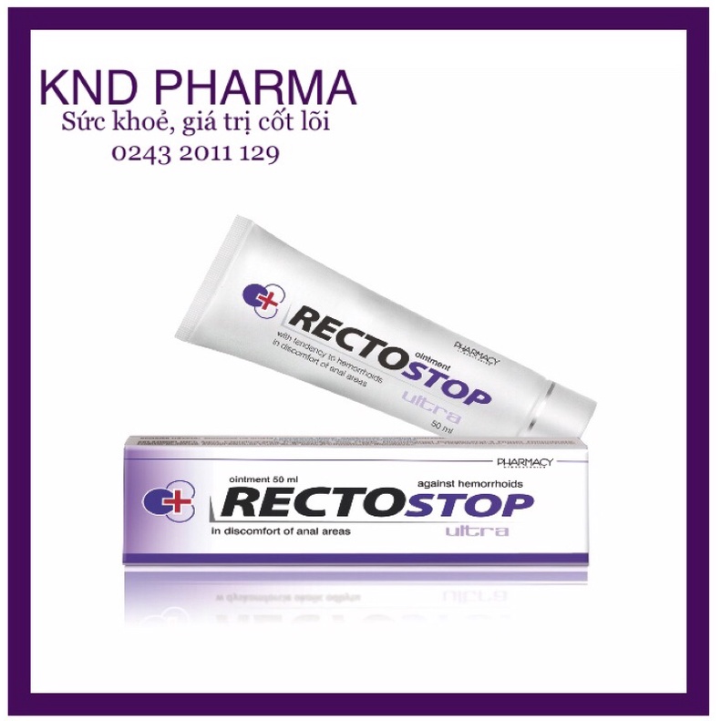 Rectostop Ultra Kem bôi trĩ tại nhà - Hỗ trợ trĩ nội, ngoại & phụ nữ mang thai (Nhập khẩu Châu Âu)