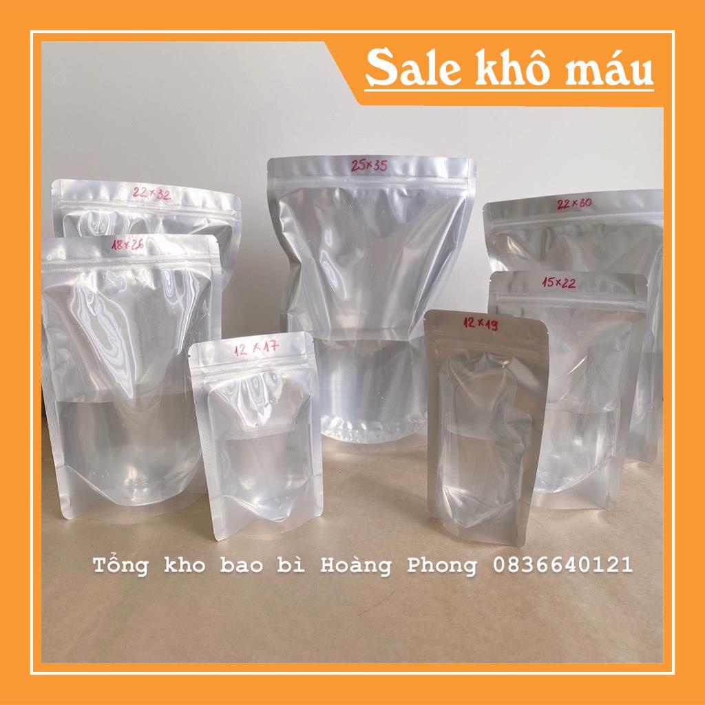 [Hàng cao cấp] Túi zip bạc, túi zipper bạc đựng thực phẩm hàng đẹp Sài Gòn - 100Gr