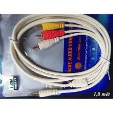 Dây loa choseal 3.5mm ra 3RCAđây av 1 ra 3 Choseal AQ5217 Hantamin chống nhiễu chính hãng dài 1.8m DZL1.5m