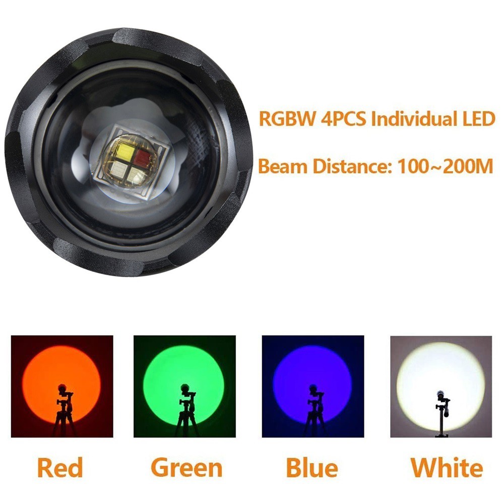 Đèn Pin Một Chế Độ Alonefire X33 4 Trong 1 300Lm Ánh Sáng Trắng/Xanh Dương/Đỏ/Xanh Dương