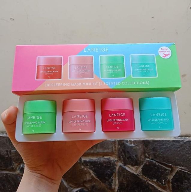 Dưỡng môi Laneige set 4 món Cherry, Bưởi, Bạc hà, Táo xanh  - Miss Xinh