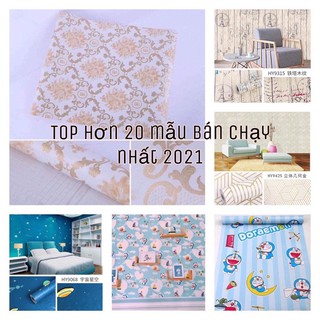 Giấy dán tường sẵn keo, cuộn 10m mẫu HOT