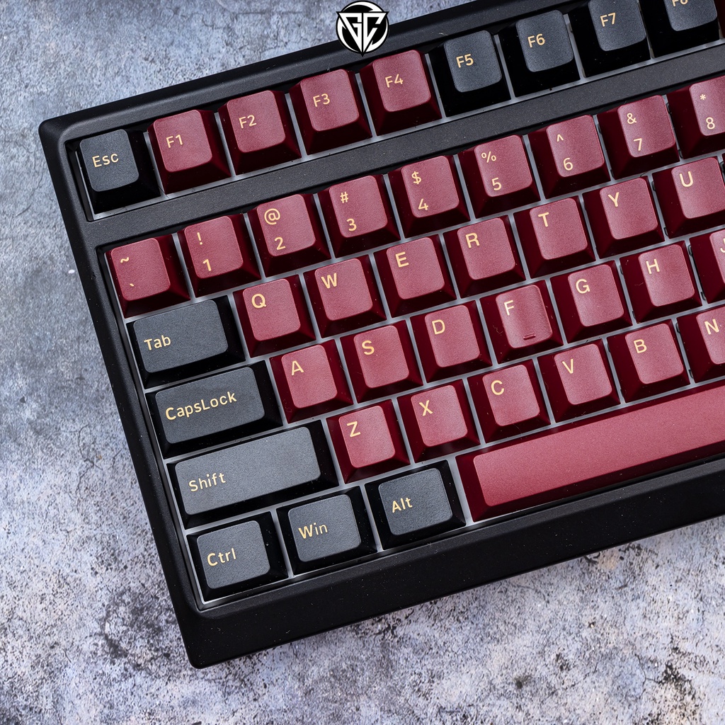 Keycap SAMURAI RED 173 nút nhựa ABS Doubleshot đóng hộp kèm 3 khay đựng