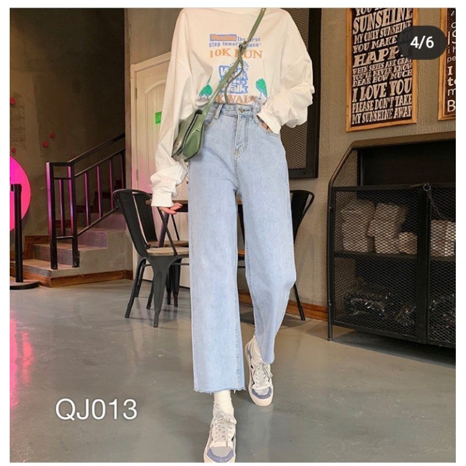 [ EM CỦA NGÀY HÔM QUA!!! ] QUẦN JEAN ỐNG RỘNG CAO CẤP BABO CƠ BẢN LAI TUA CỰC HOT BÉN DÁNG CỰC XINH-NL12358