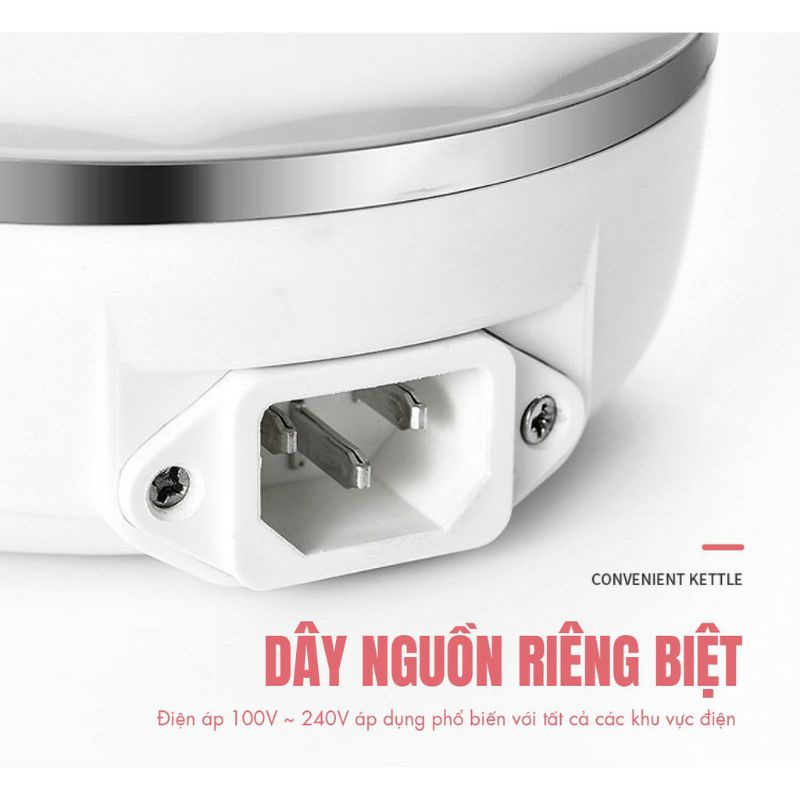 Ấm đun siêu tốc mini gấp gọn du lịch tiện dụng - Bình đun nước mini xếp gọn đa năng bằng silicon nhỏ gọn đi dã ngoại