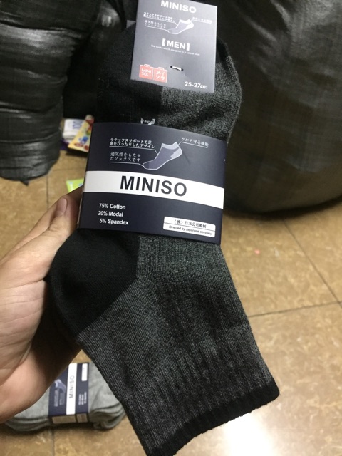 Tất nam miniso cổ dài 5 đôi