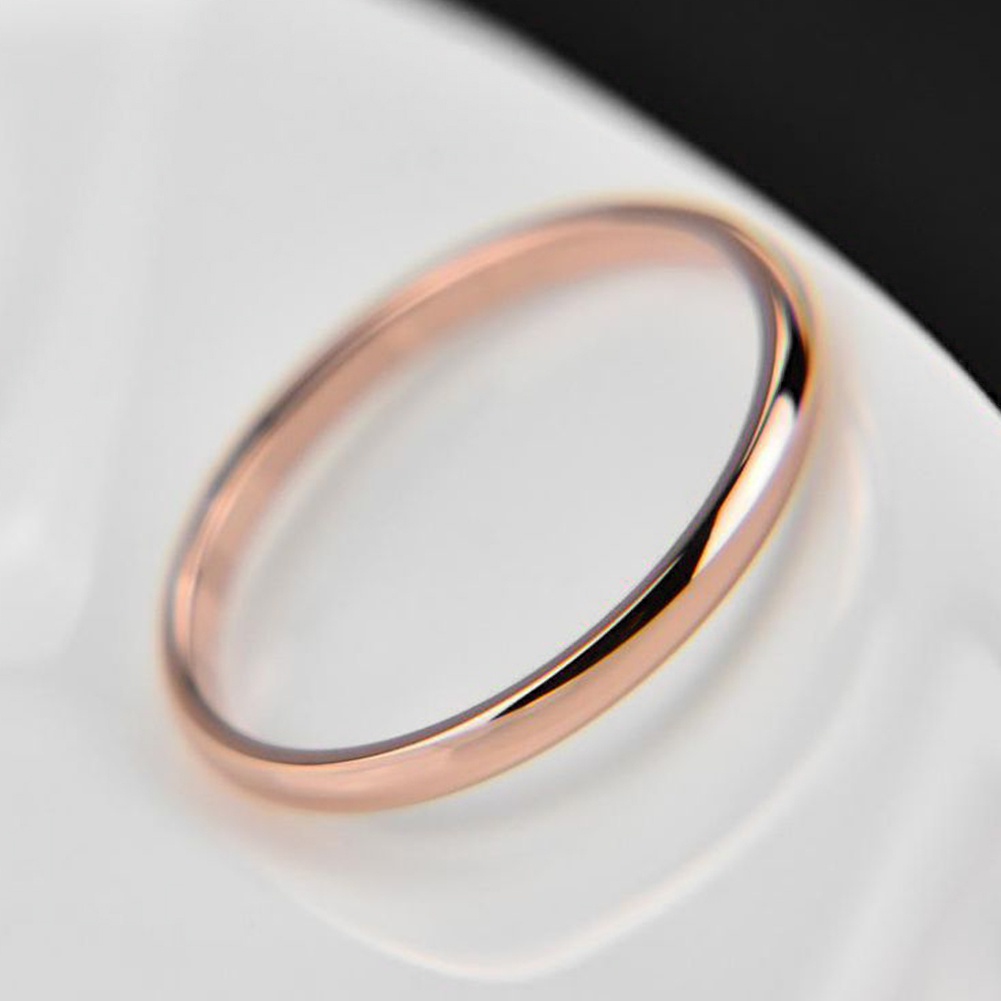 Nhẫn Thép Titan Bóng Mượt Thời Trang Cho Nữ
