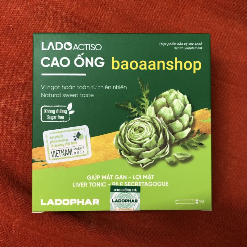 [Mã GROSALE1 giảm 8% đơn 500K] Cao ống Actiso Ladophar mát gan, lợi mật - Hộp 10 ống 10ml