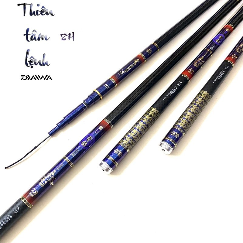 Cần câu tay Thiên Tâm Lệnh Daiwa 8H Chất liệu Cacbon thế hệ mới Dòng Cao Cấp, cần câu đơn câu đài