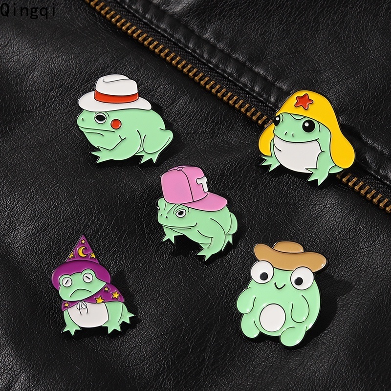 Ghim cài áo trang trí Miss Zoe hình chú ếch lá sen hoạt hình đáng yêu làm quà cho trẻ em
