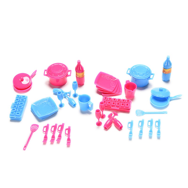 Set 18 Dụng Cụ Nhà Bếp Mini Màu Sắc Ngẫu Nhiên Cho Nhà Búp Bê