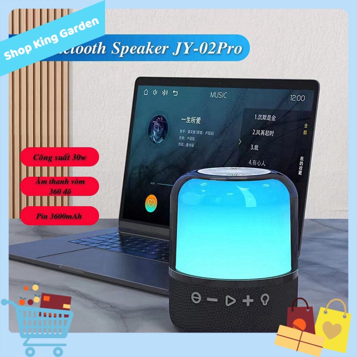 Loa Bluetooth Speaker JY-02Pro Âm Thanh Vòm 2.1 Channel 360 Độ, Công Suất 30W, Pin 3600mAh - King's 