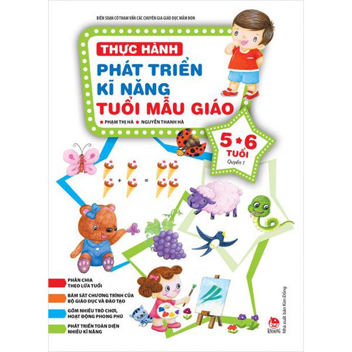 Combo Sách - Thực hành phát triển kĩ năng tuổi mẫu giáo 5-6 tuổi (Quyển 1 - Quyển 2 ) - Nxb Kim Đồng - Chanchanbooks