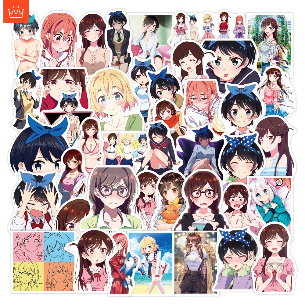 J· Bộ Hình Dán Chống Thấm Kanojo Okarishimasu, 50 tờ/bộ