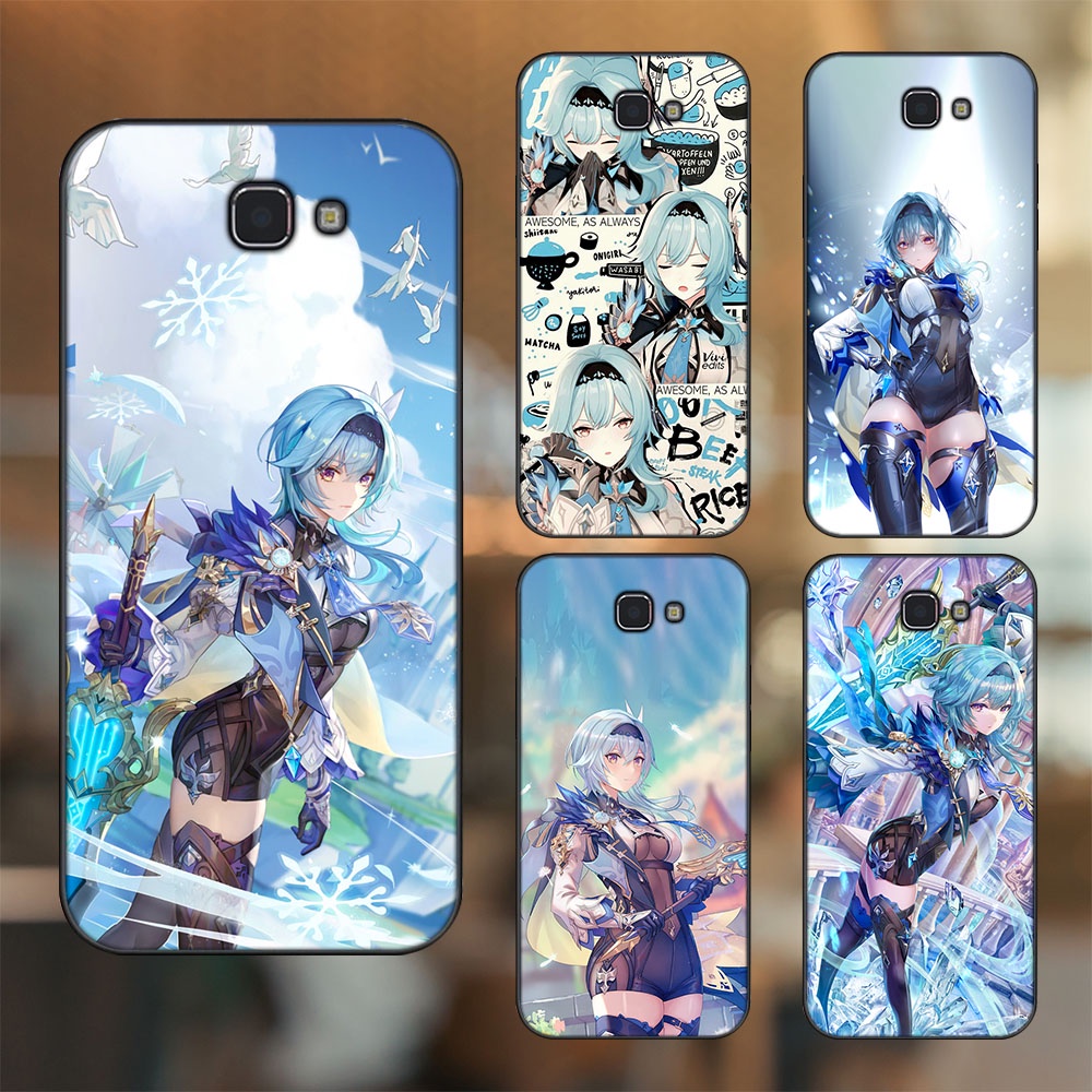 Ốp lưng Samsung J5 Prime, J7 Prime viền đen in hình Eula Genshin Impact