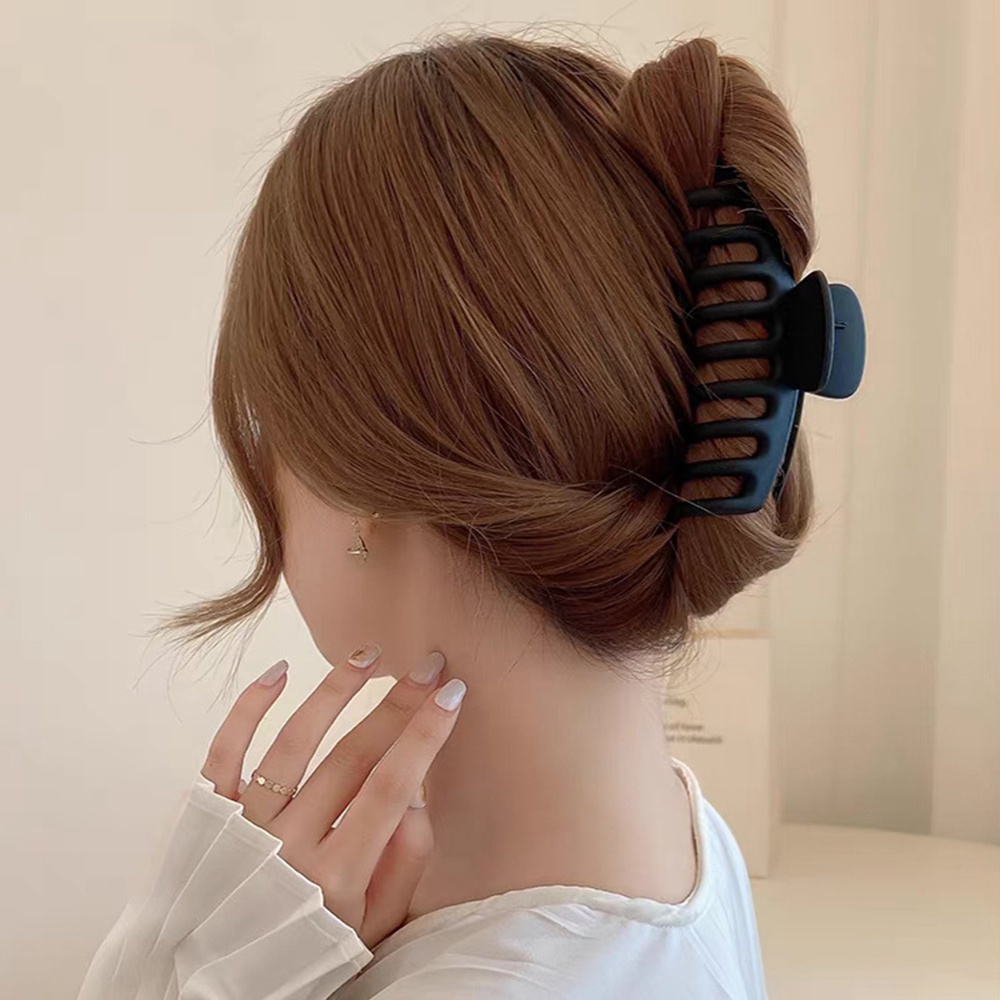 RainBow Bows 1 Kẹp Tóc Càng Cua Màu Đen Sang Trọng Cho Nữ