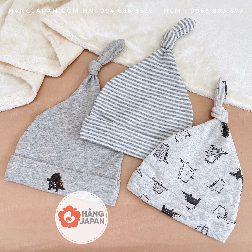 Set 3 mũ Sơ Sinh Cao Cấp Momcare Từ 1-6 Tháng ngẫu nhiên cho bé