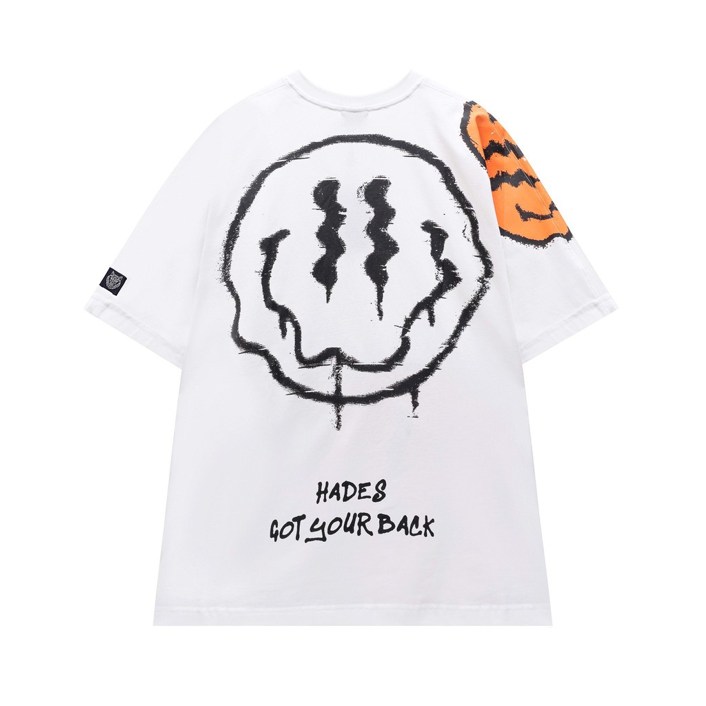 Áo Thun Tay Liền Unisex SMILEY FACE 100% Cotton - HADES Brand Chính Hãng.