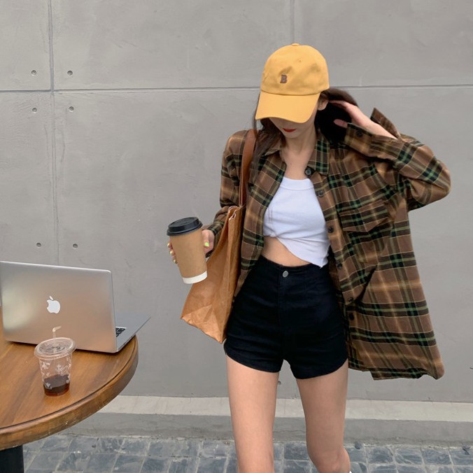 Quần Short Denim Lưng Cao Ôm Dáng Gợi Cảm Dễ Phối Đồ Phong Cách Hàn Quốc | BigBuy360 - bigbuy360.vn