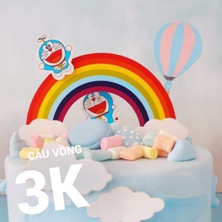 Cầu vồng trang trí bánh kem - phụ kiện sinh nhật