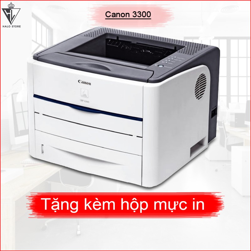 Máy in cũ 2 mặt Canon 3300 - tặng kèm hộp mực, dây nguồn, dây USB