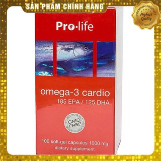 [ NHẬP KHẨU] Hộp 100 viên Omega-3 Cardio - xơ vữa động mạch và cao huyết áp, nhồi máu cơ tim