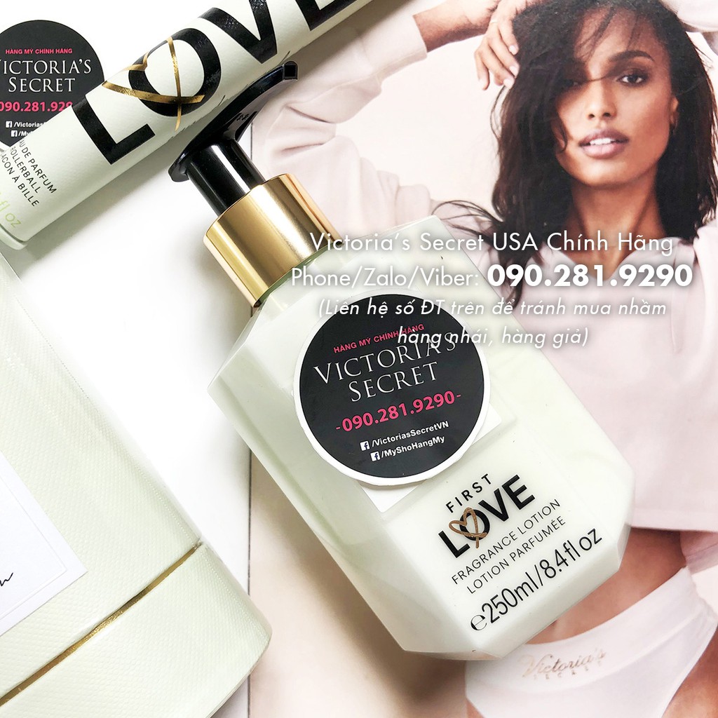 Nước hoa First Love 50mL, lăn 7mL, hương Lá hoa violet, Hoa ly ly, Xạ hương - Victoria's Secret Mỹ