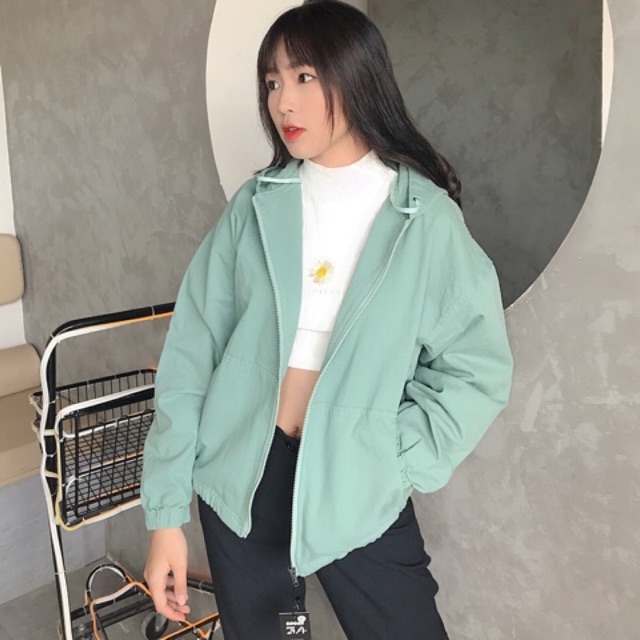 Áo khoác kaki form rộng