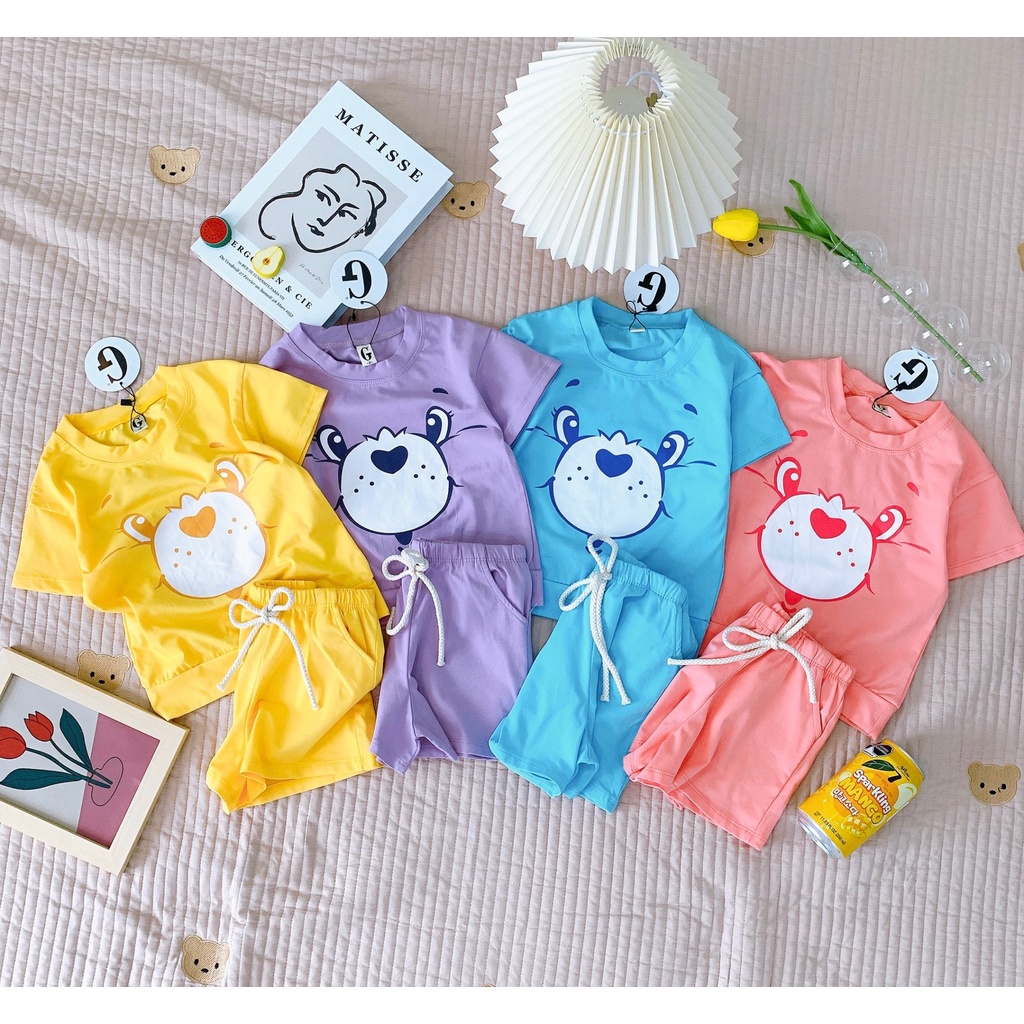 Lyvyshop - Bộ quần áo cộc tay siêu dễ thương cho bé trai, bé gái 09-28kg (giá 01 bộ)